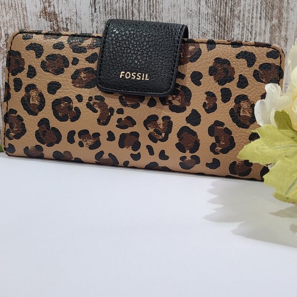 cheetah fossil purse